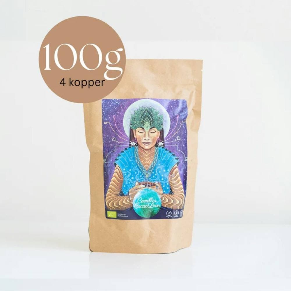 A 100 g bag of ceremonial cacao